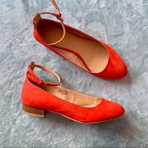 Ankle Strap Ballet Flat | Block Heel